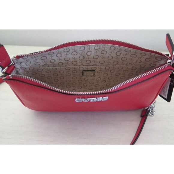 Guess DD801670 Women's Red Karlan Mini Crossbody Handbag Purse - Picture 10 of 12